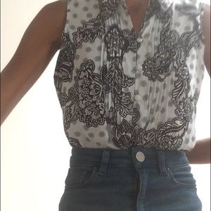 Express cold shoulder button up blouse (Small)